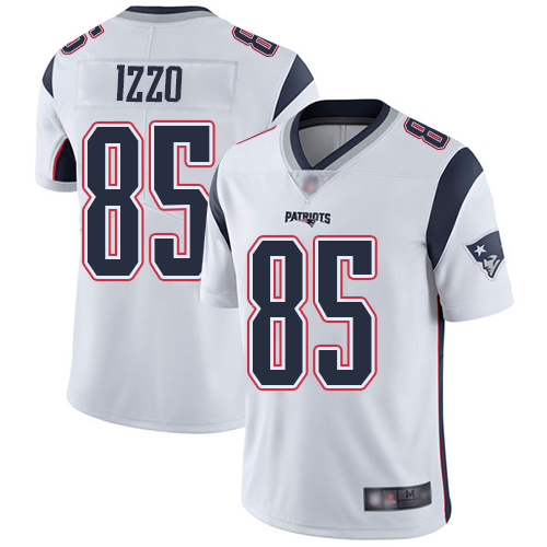 New England Patriots Football #85 Vapor Untouchable Limited White Men Ryan Izzo Road NFL Jersey->youth nfl jersey->Youth Jersey